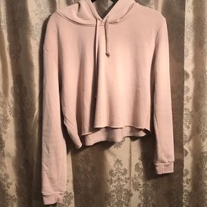 Pink Brandy Melville Cropped Hoodie